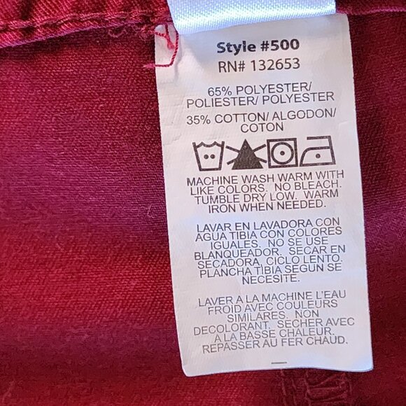 Wonder Work Mens Red Scrub Pants Drawstring Waist FSU Embroidery Large - Picture 8 of 12